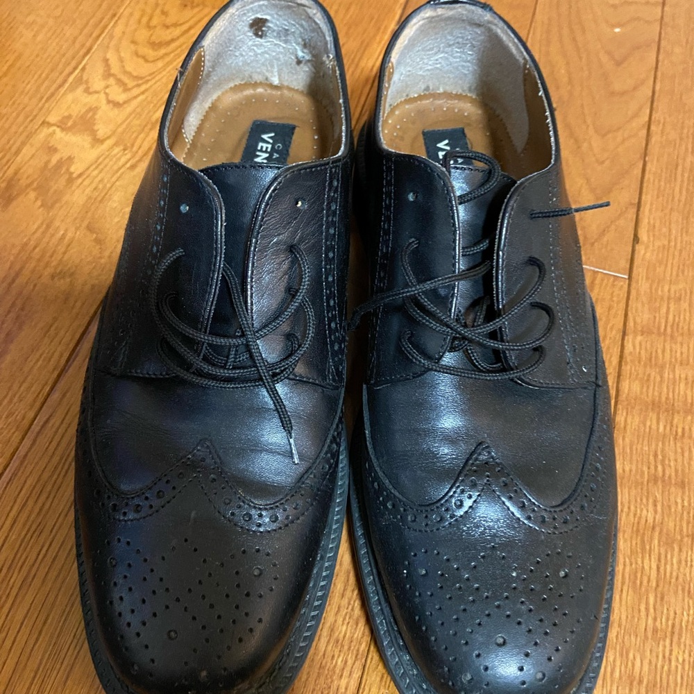 Classic Black Men's Leather Derbys